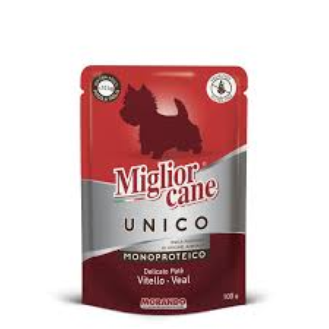 MIGLIORCANE UNICO POUCH FOR DOG WITH HAM 100G